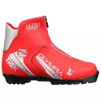 Ботинки лыжные TREK Olimpia NNN ИК, цвет красный, лого серебро, размер 41