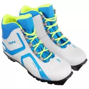 Ботинки лыжные TREK Omni 5 NNN, цвет белый, лого синий, размер 38