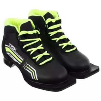 Ботинки лыжные TREK Soul 1 NN75 ИК (черный, лайм неон) (р.32)