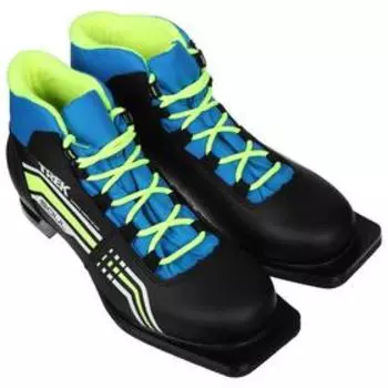 Ботинки лыжные TREK Soul IK NN75, цвет чёрный, лайм неон, размер 36