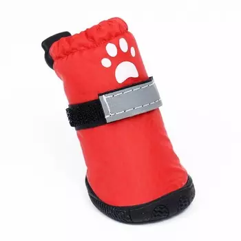 Ботинки высокие «Гулять», набор 4 шт., размер 1, красные