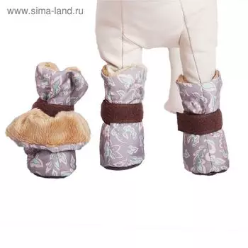 Ботиночки на меху OSSO, внутренний размер по лапе XS (4,5 х 3,5 х 8 см), микс цветов