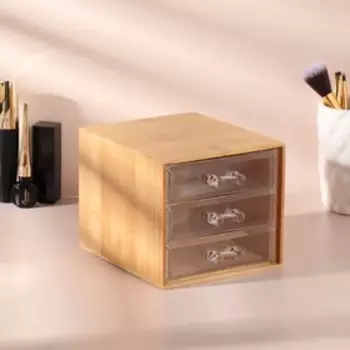 Органайзер для хранения «BAMBOO», 3 ящика, 141211.5 см, в коробке, коричневый