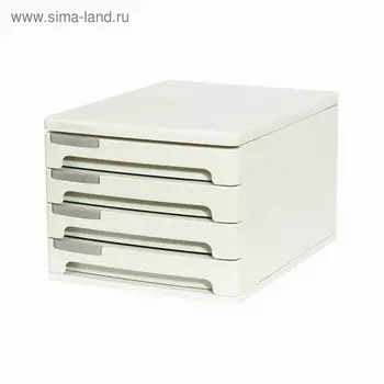 Бокс универсальный ErichKrause, 4 отделения, серый