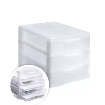 Бокс универсальный Стамм, 3 отделения, лотки прозрачные, сборный