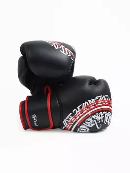 Боксерские перчатки FIGHT EMPIRE, ART, размер 10 oz, натуральная кожа, чёрные