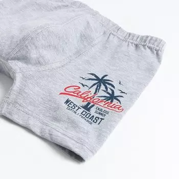 Боксеры для мальчика, цвет серый меланж, рост 122-128 см