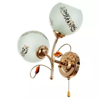 Бра 102582LM/2 2хE27 40W золотой/белый 30х15х24см