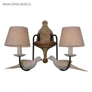 Бра 1594-2W Birds 2xE14, 40W чёрный 28x42x44 см