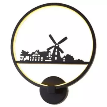 Бра, 19Вт, LED, 30x33x8 см, цвет венге