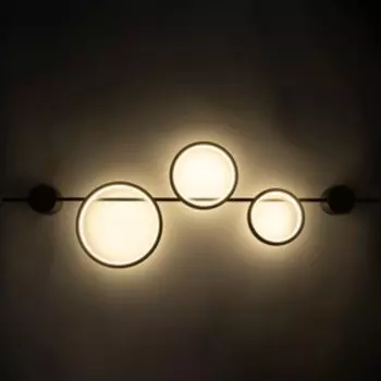 Бра 2486/3 LED 37Вт 4000К черный 35х106 см