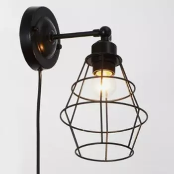 Бра 2554/1 E27 40Вт черный 15х24 см