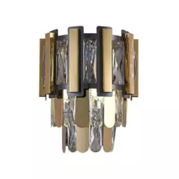 Бра, 40Вт, E14, 14x25x30 см, цвет золотой, чёрный