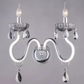 Бра, 40Вт, E14, 45x36x27 см, цвет хром