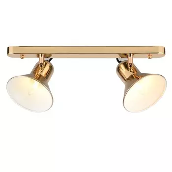 Бра, 60Вт, E27, 19x40x17 см, цвет золотой