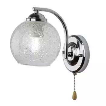 Бра, 60Вт, E27, 21x19x12 см, цвет хром