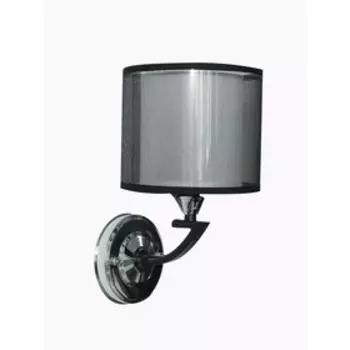 Бра, 60Вт, E27, 26,5x15x16,5 см, цвет чёрный, хром