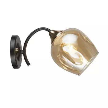 Бра, 60Вт, E27, 26x13x15 см, цвет чёрный, золотой