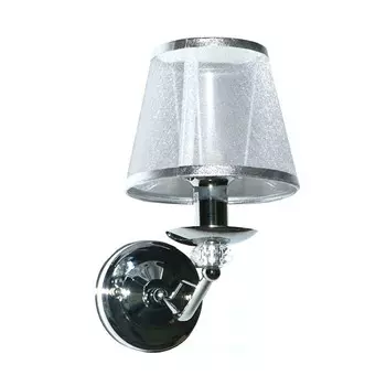 Бра, 60Вт, E27, 26x14x20,5 см, цвет хром, белый