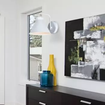 Бра, 60Вт, E27, 26x19x20 см, цвет белый