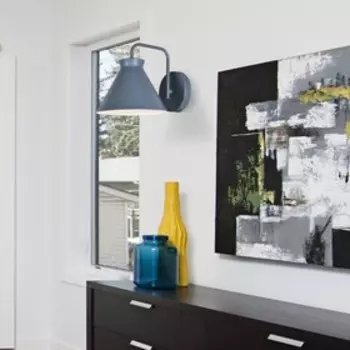 Бра, 60Вт, E27, 26x19x20 см, цвет серый