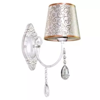 Бра, 60Вт, E27, 28,5x15x38,5 см, цвет белый, золотой