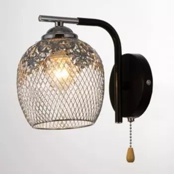 Бра 662432/1 E27 40Вт черный-хром 26х16х20 см