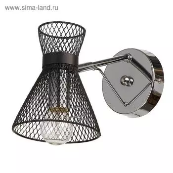 Бра 662456/1 E27 40Вт черный-хром 26х12х18 см