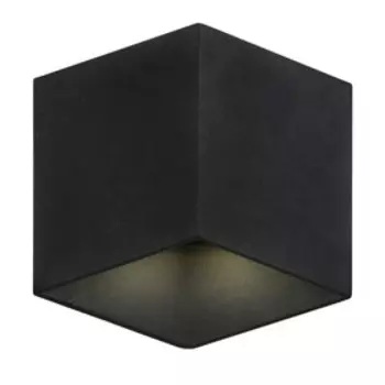 Бра, 6Вт, LED, 17x17x9 см, цвет чёрный