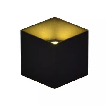 Бра, 6Вт, LED, 17x17x9 см, цвет чёрный
