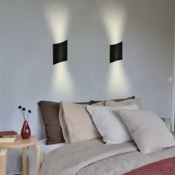 Бра, 6Вт, LED, 22x12x6 см, цвет чёрный
