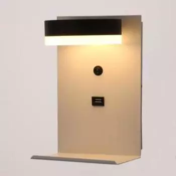 Бра 85107/1 LED 5+3Вт 4000К USB белый-черный 15х13х23 см