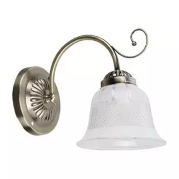 Бра ЭкономСвет 91037/1wAB WT, E27 1x60Вт, цвет бронза