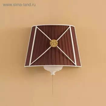 Бра "Афродита" 2x40Вт E14 шоколад 29x29x12см