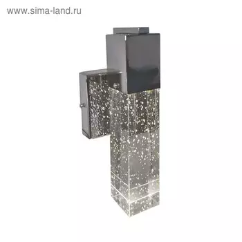 Бра «Аква», 1x5Вт LED хром 10x9x37 см