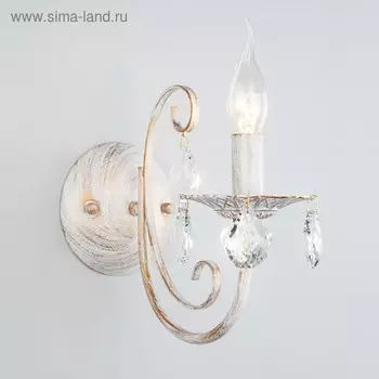 Бра Alda 1x60Вт E14 белый, золото