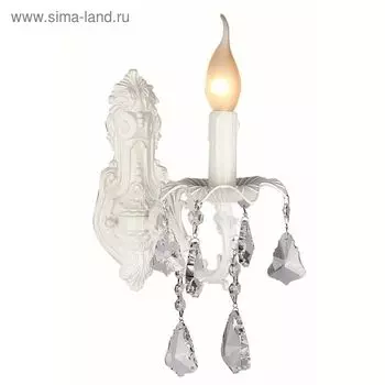 Бра «Алина» E14, 1x40W белый 14x30x40см