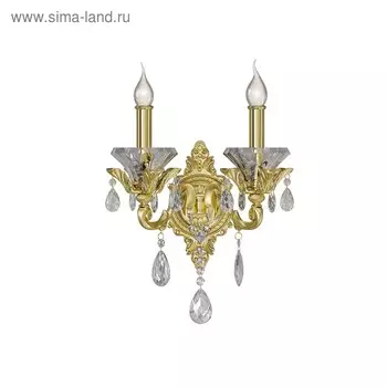 Бра AMPOLLO 2х60Вт E14 золото 45x47см