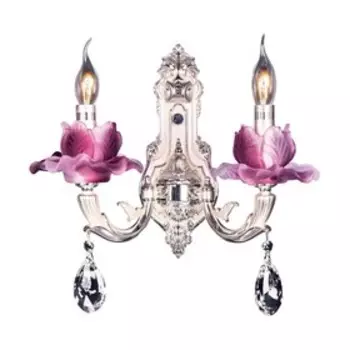 Бра ANEMONE 2x40Вт E14, серебро 24x40x40 см