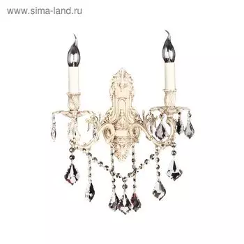 Бра «Анжелика» E14, 2x40W кремовый 38x12x35см