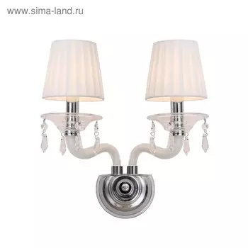 Бра Aulus 2x40Вт E14, хром 31x40x42 см