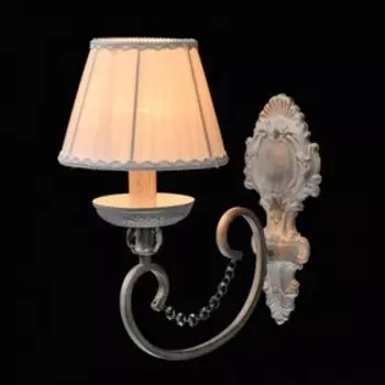 Бра "Августина", 40Вт E14, цвет белый, золото