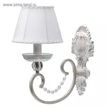 Бра "Августина", 40Вт E14, цвет белый, золото