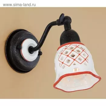 Бра "Ажур" 1x60W E14 красный 17x9,5x14 см