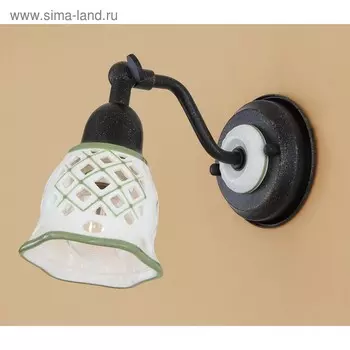 Бра «Ажур» 1x60W E14 зеленый 17x9,5x14 см