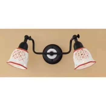 Бра «Ажур» 2x60W E14 красный 16x31x14 см