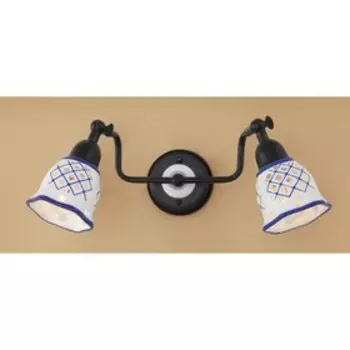 Бра «Ажур», 2x60W E14, синий 16x31x14 см