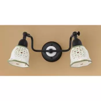 Бра «Ажур» 2x60W E14 зеленый 16x31x14 см