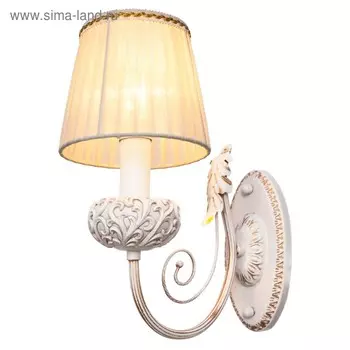 Бра "Ажурный полушар", 40Вт Е14, цвет белый