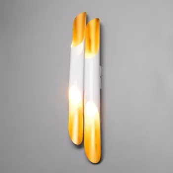 Бра "Бамбу" 4хЕ27 40Вт белый золото 6х12х60см